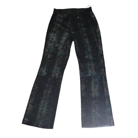 NWT Wilsons Leather Maxima Funky Iridescent embossed snakeskin Pants, 4 vintage - Picture 3 of 10